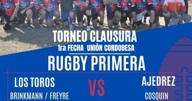 Rugby: Los Toros debutan ante Ajedrez de Cosquín