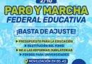 UEPC adhiere al paro y a la marcha federal educativa del 2 de octubre