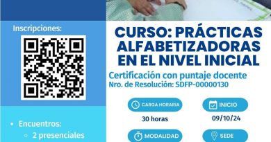 ISP organiza capacitación sobre Prácticas Alfabetizadoras en nivel inicial