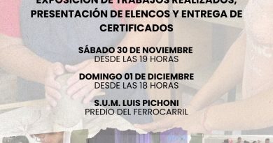 Este finde se realizará el cierre de talleres y cursos municipales