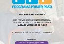 Se extendió el plazo para inscripciones del Programa Primer Paso