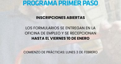 Se extendió el plazo para inscripciones del Programa Primer Paso