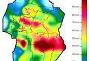 Lluvias: En Brinkmann 50 mm –  Mapa de las precipitaciones acumuladas en la provincia en las últimas 24 horas